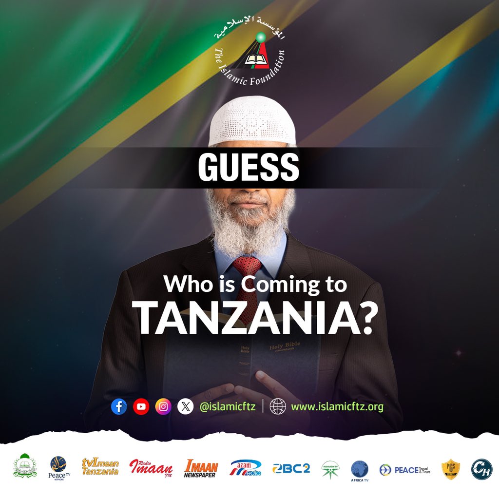 islamicftz's tweet photo. He is a Doctor by Profession, He is renowned as a dynamic international orator on Islam and Comparative Religion.
This will be his first visit to Tanzania
Who is He?
#peacetv #azammedia #mahaasintv #zbc2 #africatv #peacetravel #pgs#ch_designs https://t.co/UisSPD1NDu