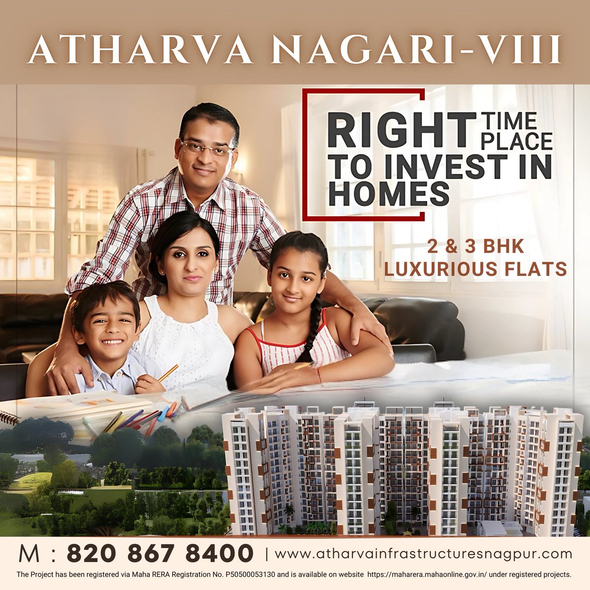 AtharvaInfra's tweet image. 🏡 The Right Time, The Right Place—Invest in Your Dream Home at Atharva Nagari VIII 

#RightTimeRightPlace #AtharvaNagariVIII #LuxuryLiving #RealEstateInvestment #nagpurrealestate