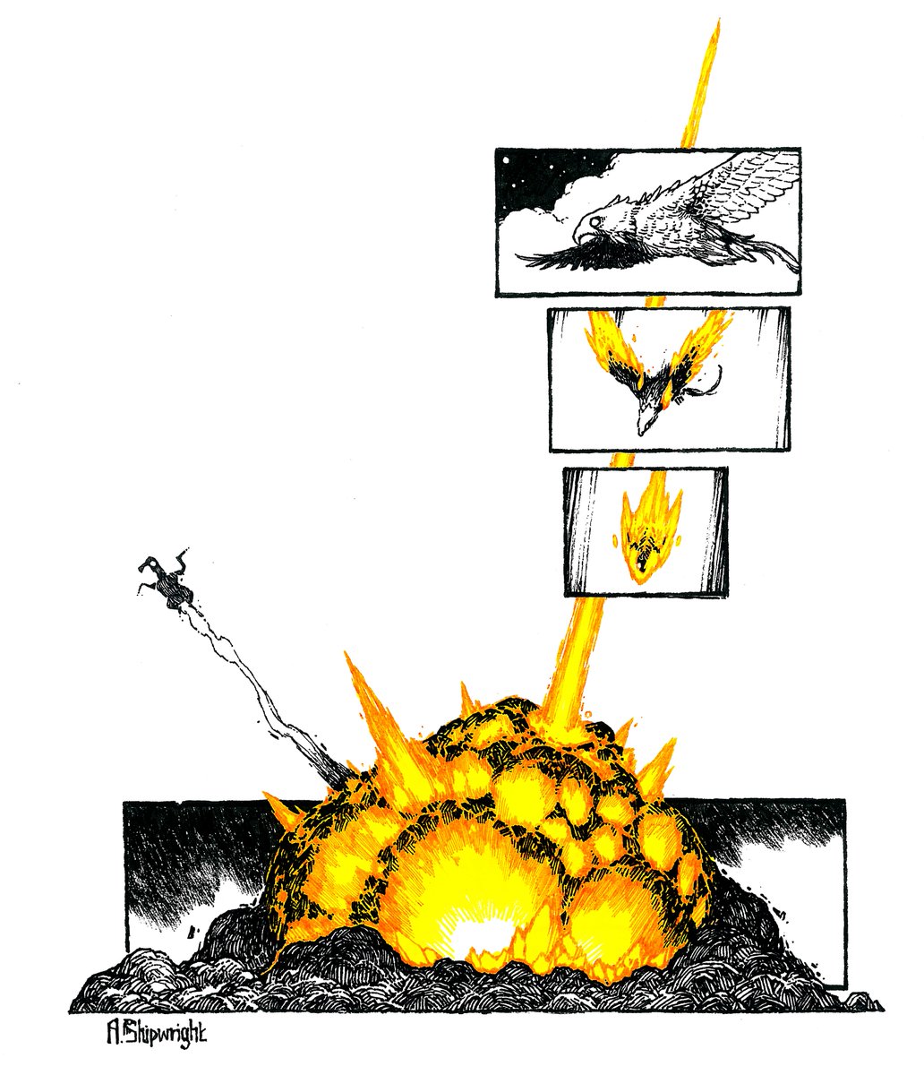 ShipwrightA's tweet photo. The firebird, too, answers the call of man—
with flames that consume the city,
and a body destined never to perish. https://t.co/tBT6wwsFOO