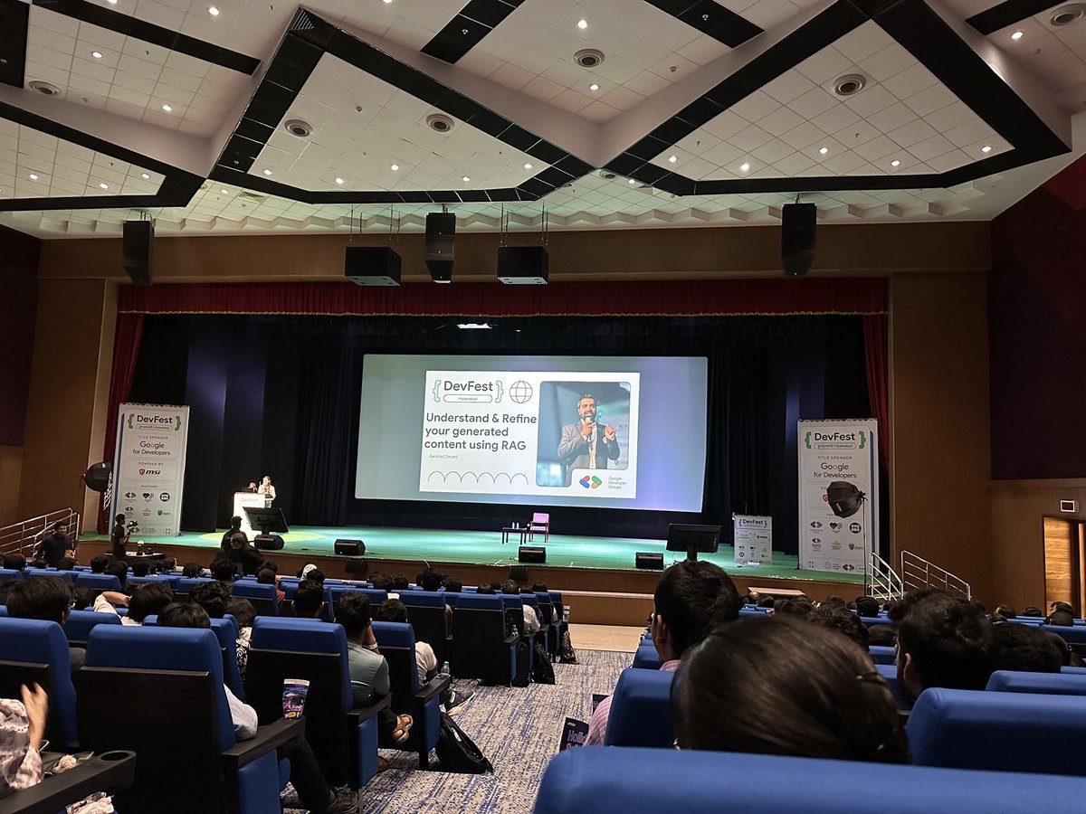 RamanaUlsa's tweet photo. At DevFest  #GDGHyd #DevFestHyd24 https://t.co/QCW4StvyzW