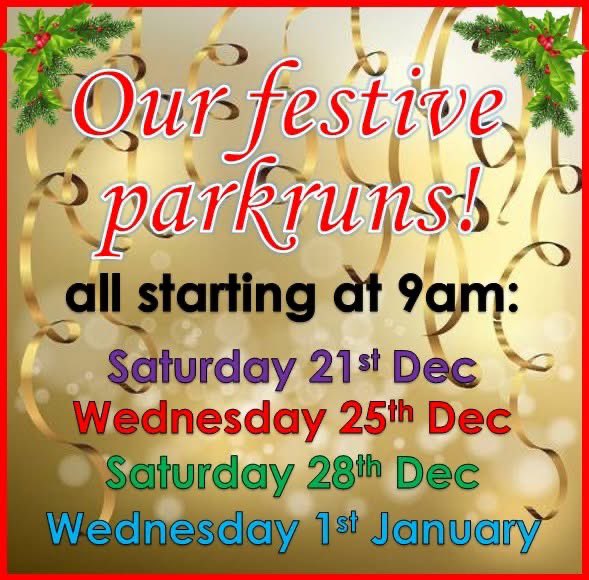 Today is the first of our festive parkruns. See you this morning in your Santa hats!