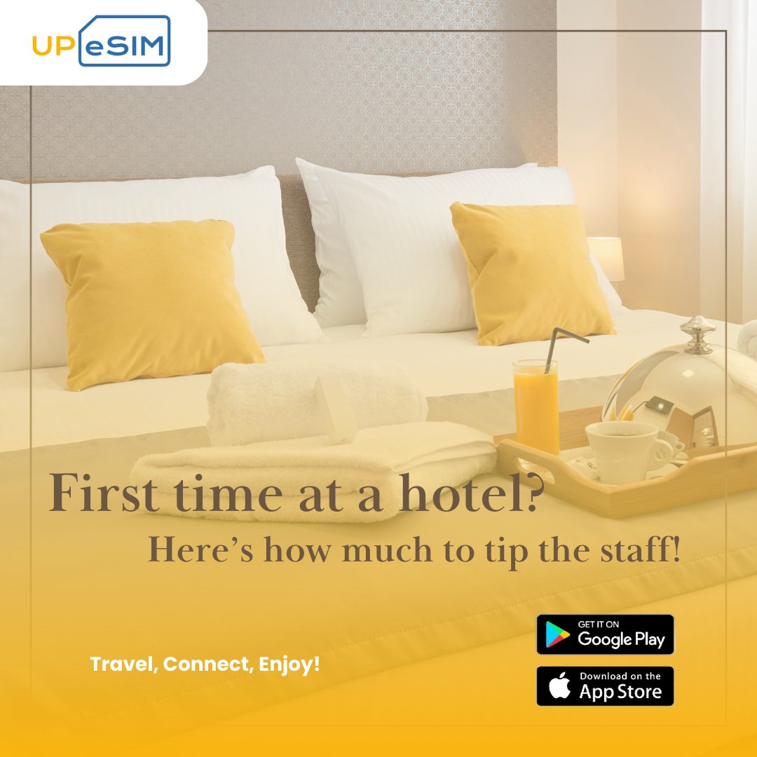 🌟 First time at a hotel? Wondering how much to tip the staff? 

The American Hotel and Lodging Association (AHLA) recommends tipping $1 to $5 per day for housekeeping or bellboys
 
Travel, Connect, Enjoy!

 #Traveltheworld #TravelTips #HotelEtiquette #TippingGuide