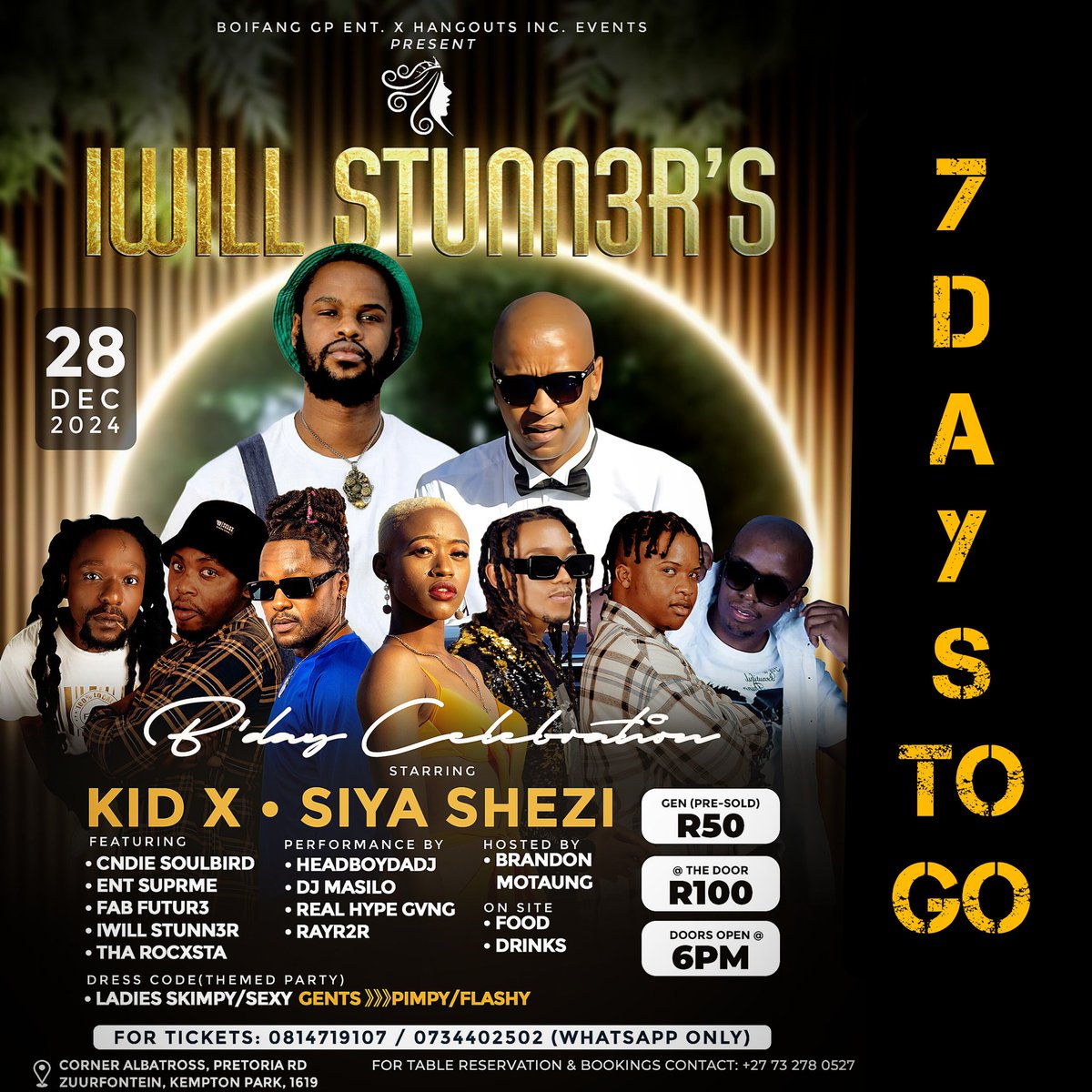 area1520promos's tweet photo. We are only a WEEK AWAY #HangOuttas
DM us, or Hit up .@hiphophangouts to purchase your spot on the #Guestlist , otherwise it's π― π΅ at the Door πͺ
#PimpsAndHoes
#LifeOfTheCulture
#HipHopHangouts
#HipHopMeetsHouse https://t.co/3N3XtER7O8