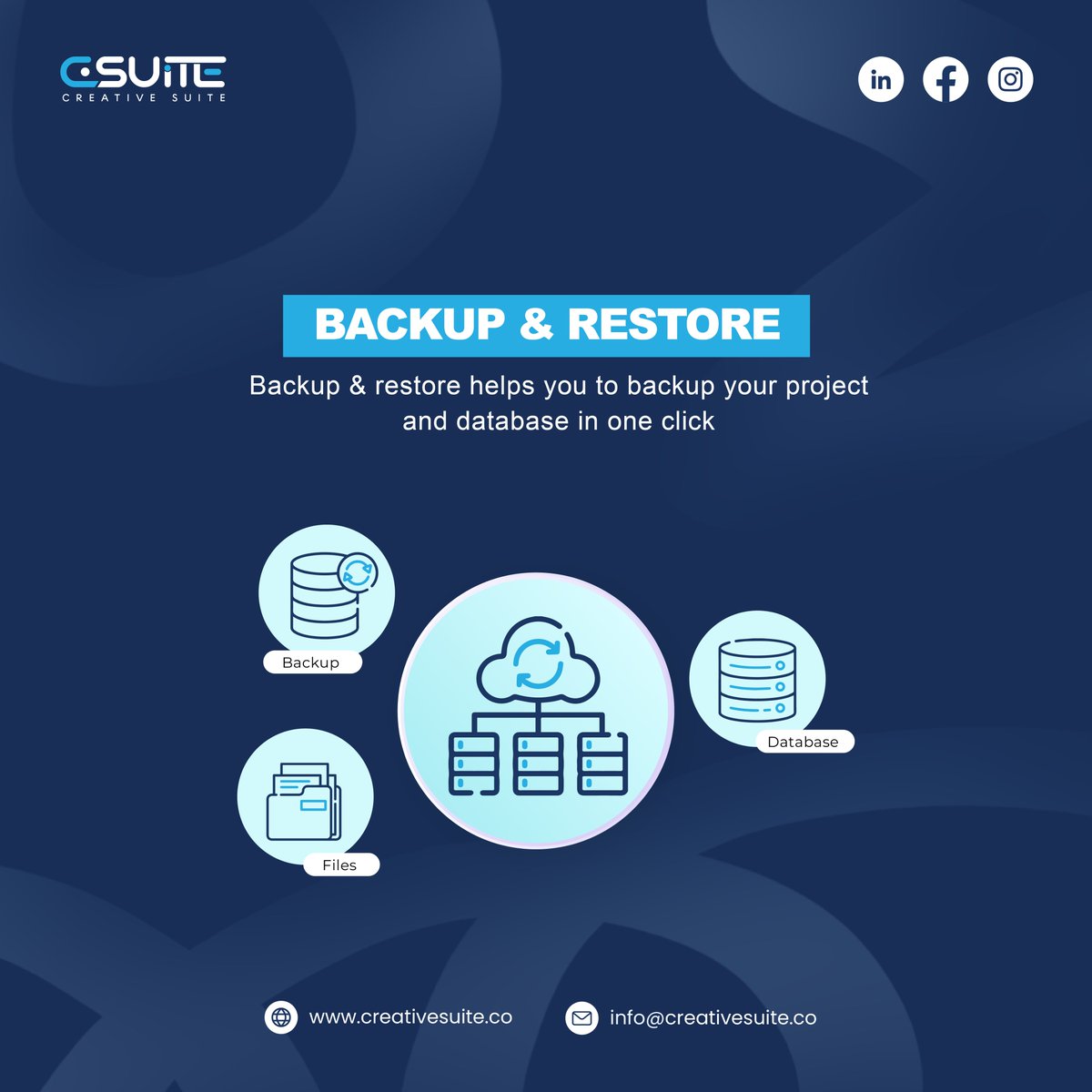 creative_suite_'s tweet photo. Protect your data with Creative Suite!
Ensure seamless operations with our Backup &amp; Restore feature to keep your data secure.
👉 Learn more: https://t.co/Cmq2i4zvgE

#CreativeSuite #DataProtection #BackupAndRestore #SecureWorkspace https://t.co/GKgh9rXoYA