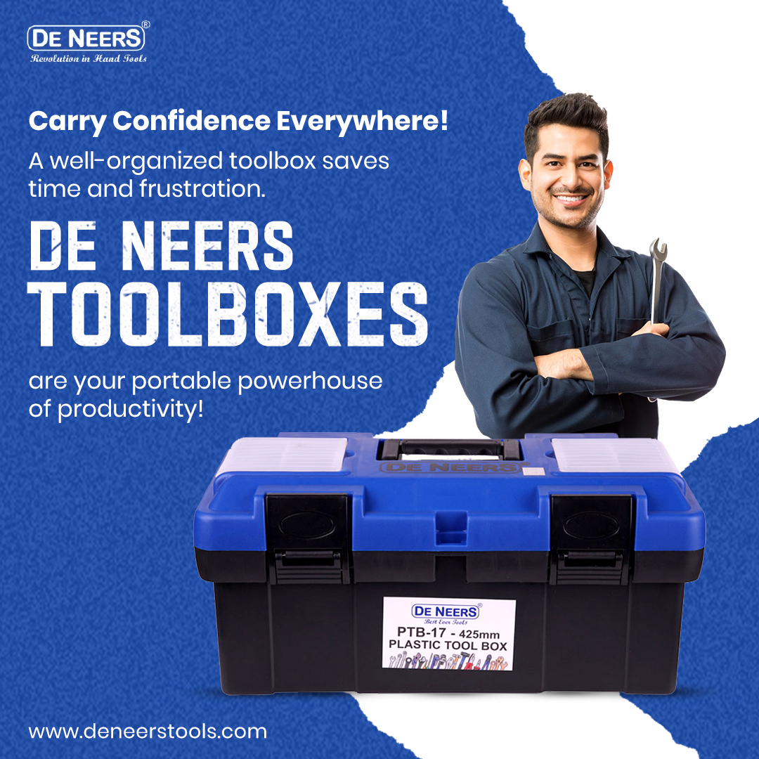 DeNeersTools's tweet image. Say goodbye to messy workspaces! De Neers Toolboxes keep your tools organized, accessible, and ready for action. Carry confidence wherever you go, and stay productive all day long.

#ToolboxOrganization #DeNeersTools #PortableProductivity #WorkSmart #ToolManagement #DeNeersPower