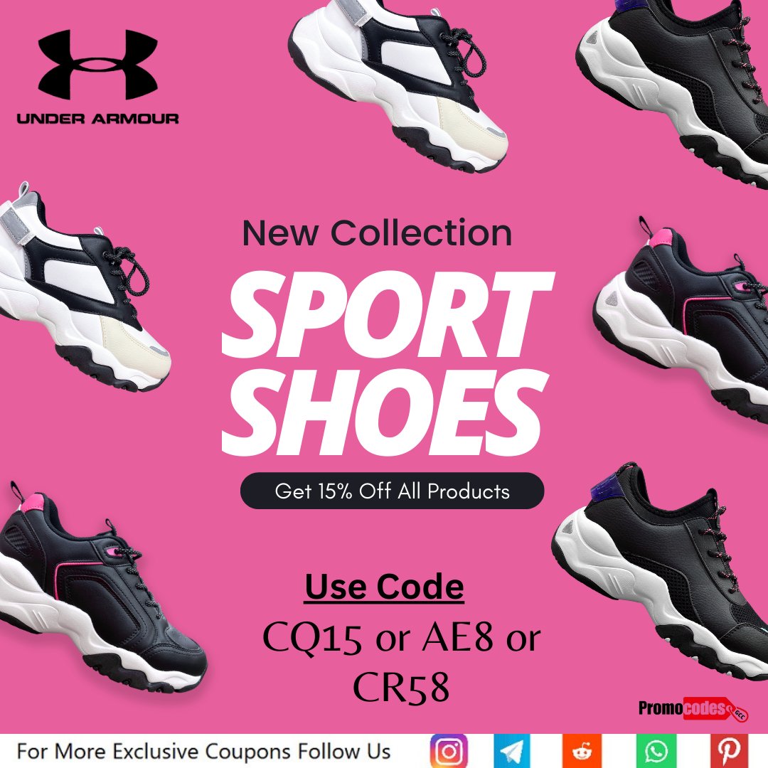 promocodesgcc's tweet image. 🌟Elevate Your Game with Under Armour!
🏋️♂️Get 15% OFF on premium sportswear and gear! Use coupon codes CQ15, AE8, or CR58 at checkout and save big.
#underarmour #sportswear #discountcode #coupondeals #uae #offer #uaeoffers #exclusive #exclusiveoffers #postoftheday #promocodesgcc