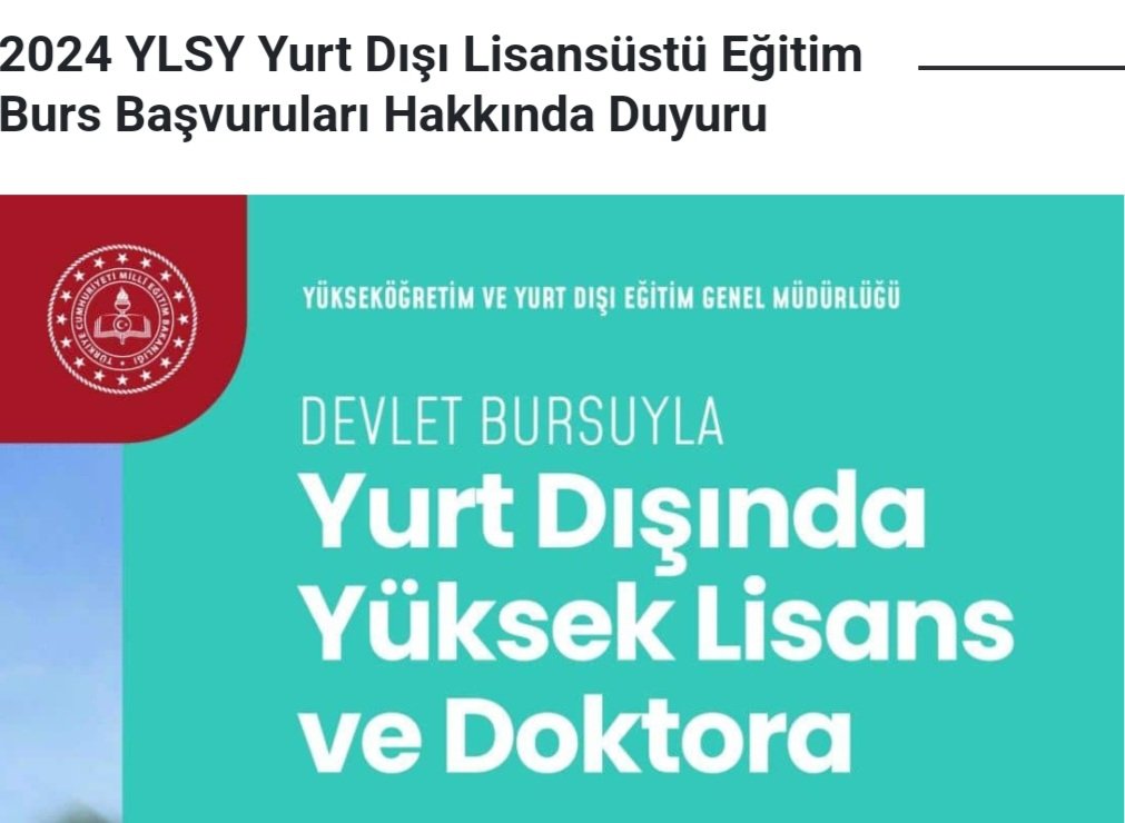 HuseynKaraman's tweet photo. Yüksek lisans ve doktora öğrenimi görmek üzere yurt dışına burslu olarak 668 öğrenci gönderilecektir.
Başvurular  23-31 Aralık 2024 tarihleri arasında Milli Eğitim Bakanlığının https://t.co/CM0NnLqQCZ (REBUS - Resmî Burslu Öğrenci Sistemi) internet adresi üzerinden yapabilirler. https://t.co/udTR4jcOsI