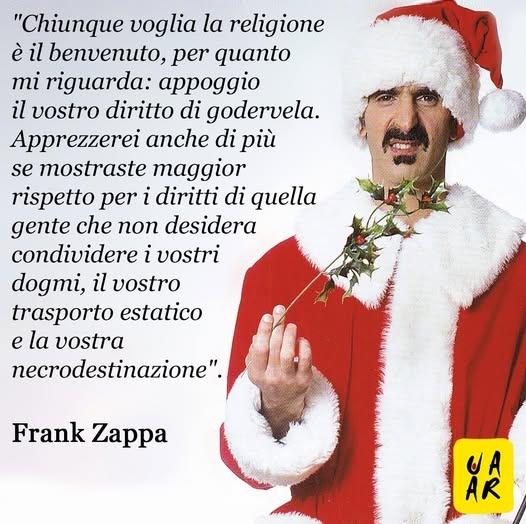 UAAR_it's tweet photo. Oggi festeggiamo il Natale di Frank Zappa, musicista e compositore "divino". https://t.co/yjBI2Mqxrl