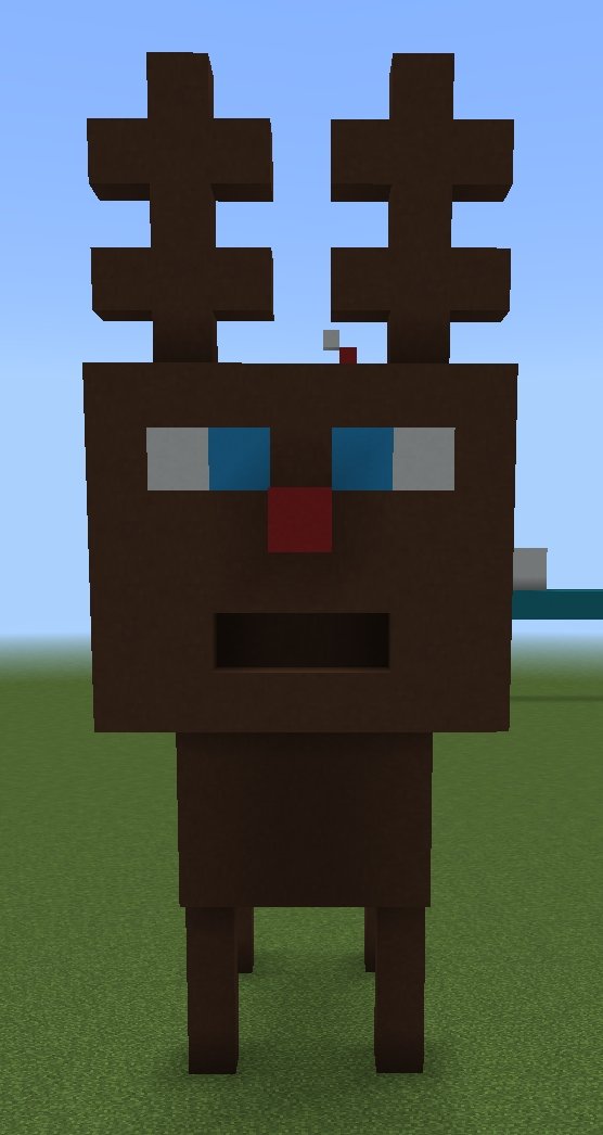 kurakura_II's tweet photo. 真っ赤なお鼻のトナカイさん🦌
#Minecraft #minecraft建築コミュ https://t.co/SFpuWBuRBb