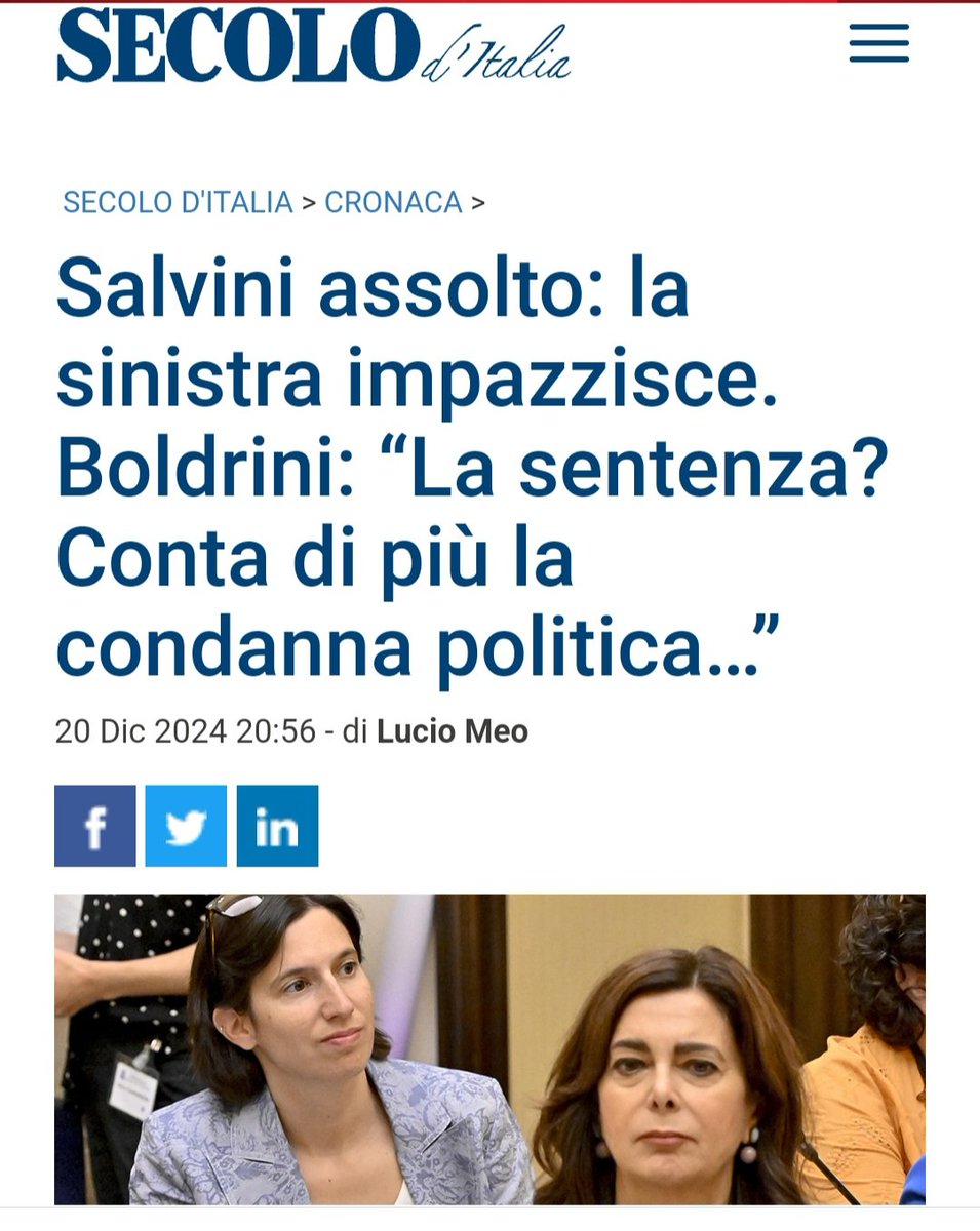 Virna25marzo's tweet photo. Il rosicamento della signora BOLDRINI non ha prezzo😏
La signorina Elly secondo me non ha ancora realizzato. https://t.co/Ln4Mp3Wh0c