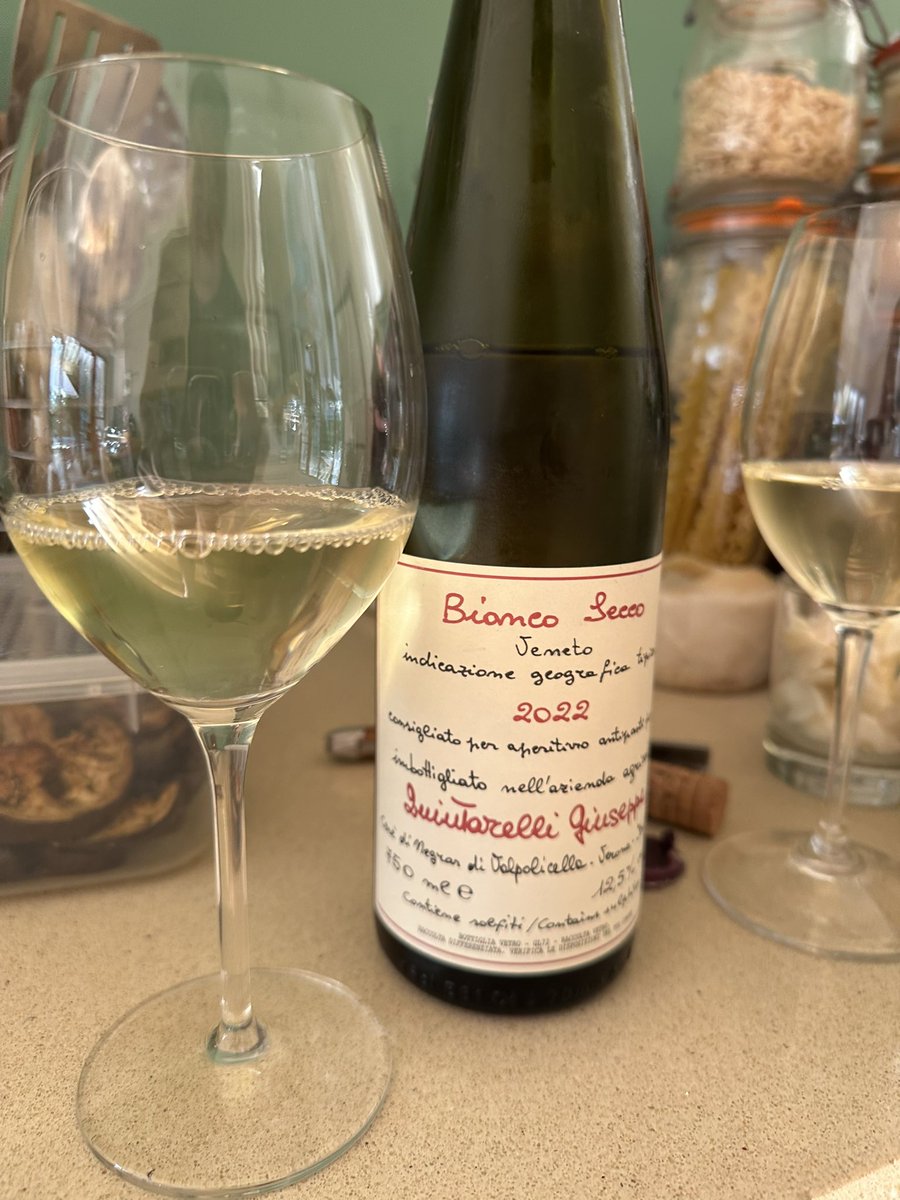 My mate <a href="/Manners15/">Manners</a> would appreciate this … crispy glass of white from the master of Valpolicella during prep.