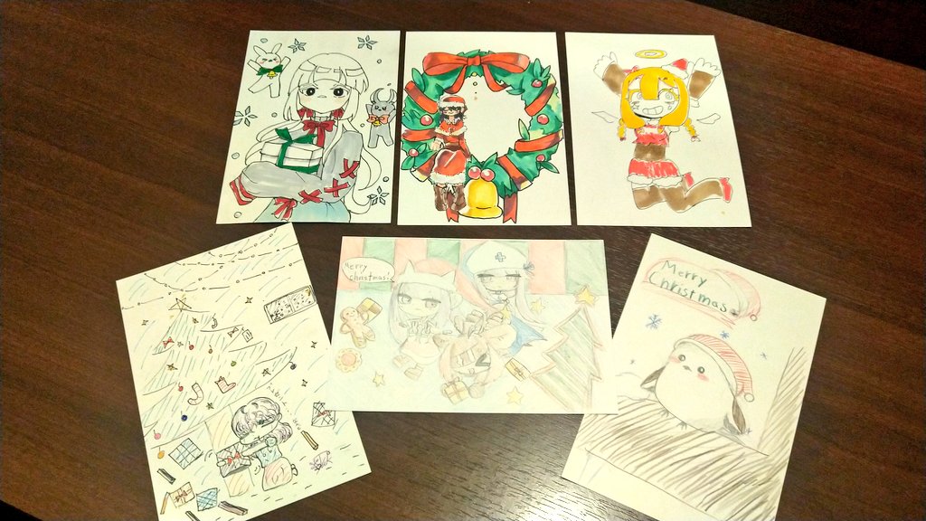 今日は新さっぽろカルチャースクールでキッズ向けの漫画イラスト講座の日でした。テーマはクリスマス。今日も今日とて一生懸命描いた作品をたくさん見せてくれました。
メッセージつきのクリスマスカードを貰ってセンセはこっそり泣いてます🎄🎅🎁✨ 