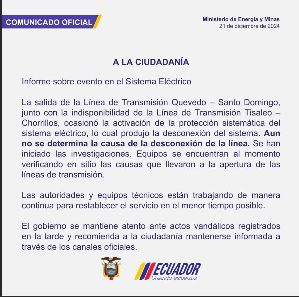 ViceminEnergia's tweet image. [COMUNICADO OFICIAL]

📍A la Ciudadanía