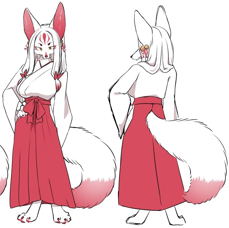 @Aruma_Ribon 狐の神使って設定だけど世界観に合えばぜひ…! 