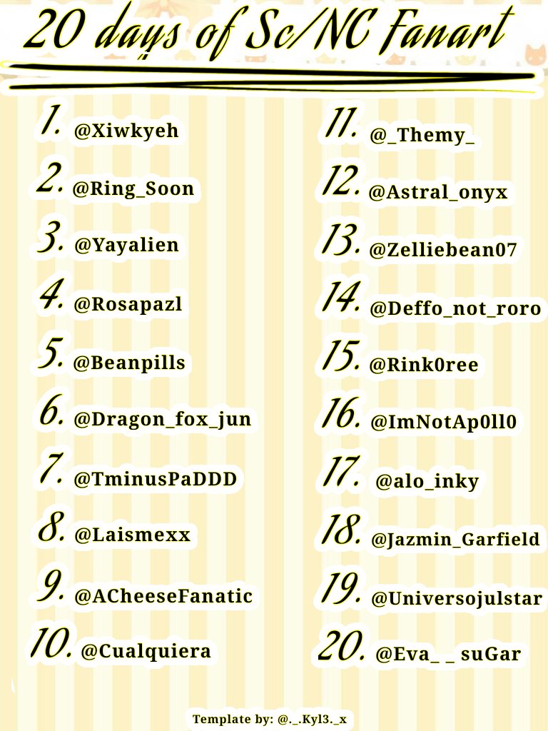 I made myself a 20 Days Fanart challenge that I'll do after Christmas or New Year. 

Tags: #PoppyPlaytime3 #PoppyPlaytime4 #SmilingCritters #SmilingCrittersAU #SmilingCrittersOC #NightmareCritters #NightmareCrittersAU #NightmareCrittersOC 
#Fanart