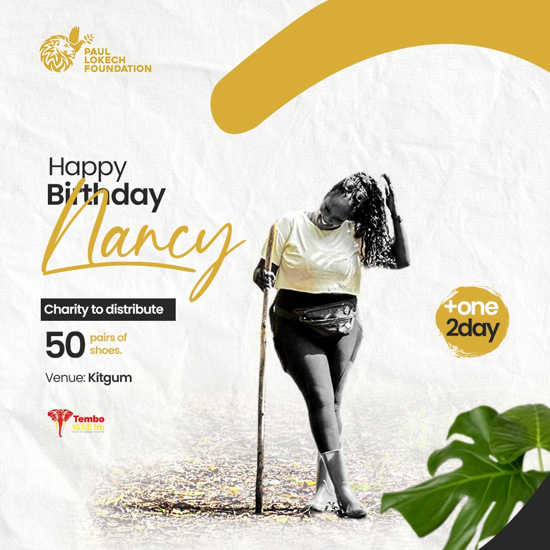 _PLFoundation's tweet photo. 🎉 Happy Birthday, Nancy! 🥳  
Today, we celebrate not just a year older but a year of purpose, kindness, and giving back! 💛  

As part of the celebration,50 pairs of shoes will be distributed to those in need in Kitgum because spreading joy is the greatest gift of all. 🌟 https://t.co/DqzGG2uxVs
