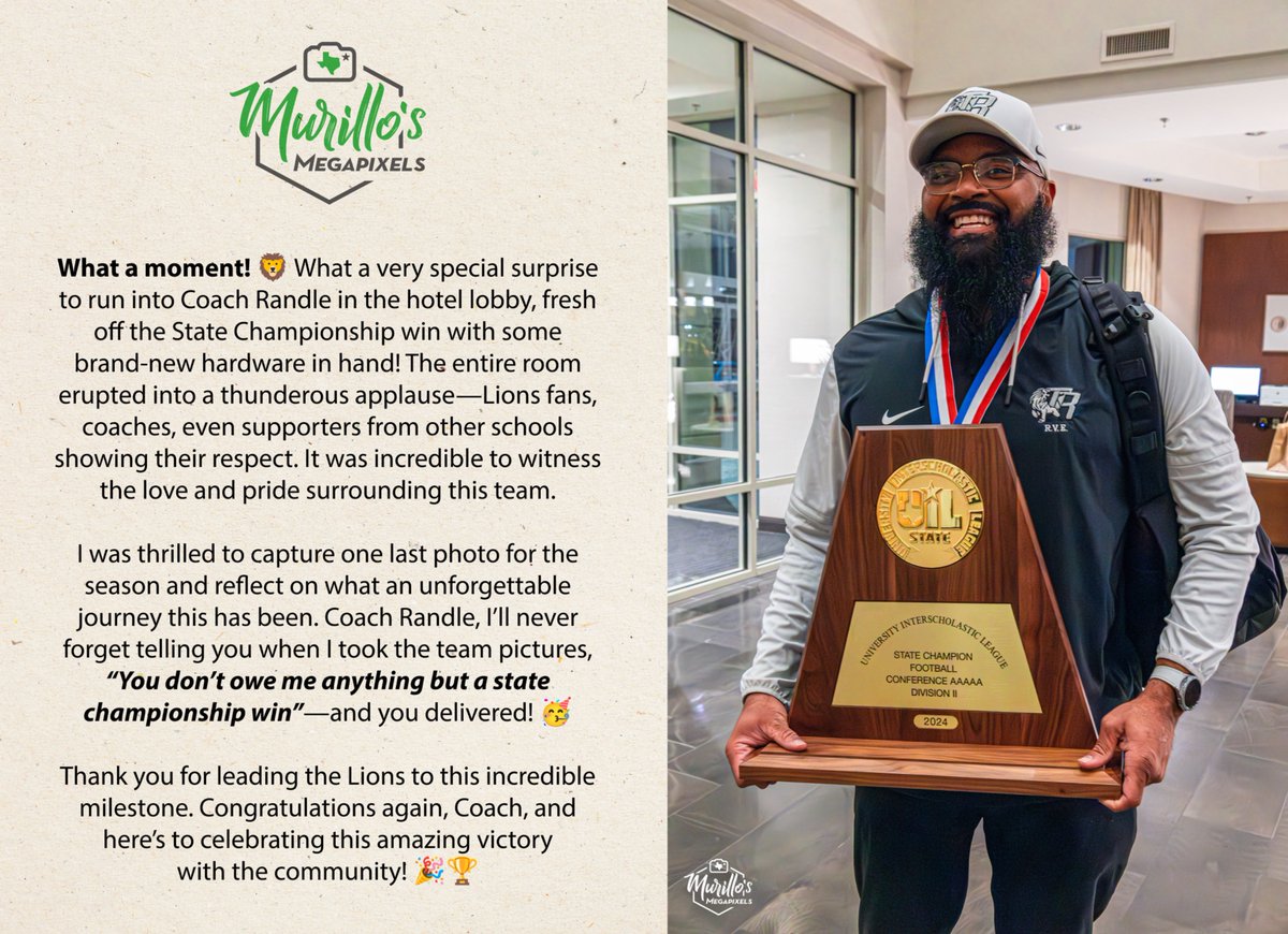 What a moment! 🦁 <a href="/BrianRandle40/">#nodayzoff</a> 

Thank you for leading the Lions to this incredible milestone. Congratulations again, Coach, and here’s to celebrating this amazing victory with the community! 🎉🏆