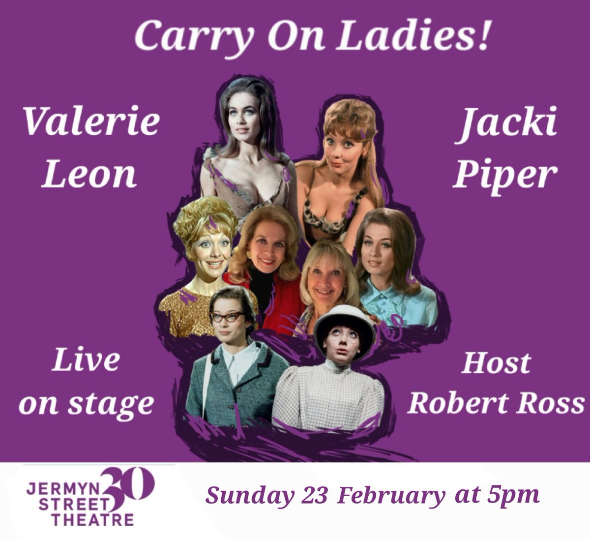 Great friends ever since we went Up The Jungle together, the lovely Jacki Piper and I are thrilled to be reuniting for Carry On Ladies!
Join us and the official #CarryOn historian Robert Ross at Jermyn Street Theatre on Sunday 23 Feb.
It should be a hoot!
jermynstreettheatre.co.uk/show/carry-on-…