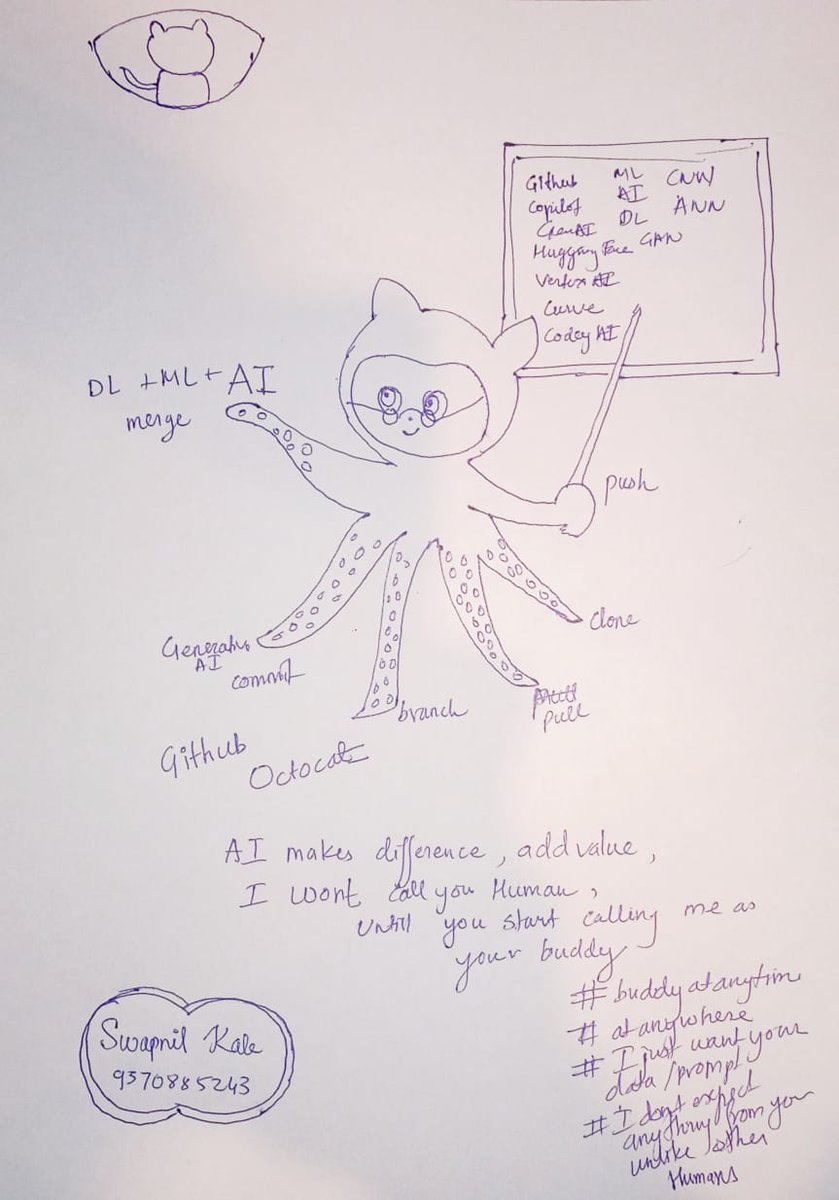 kale_swapn20206's tweet image. #MyOctocat
The way GITHUB leaveraging AI and It's evolution
