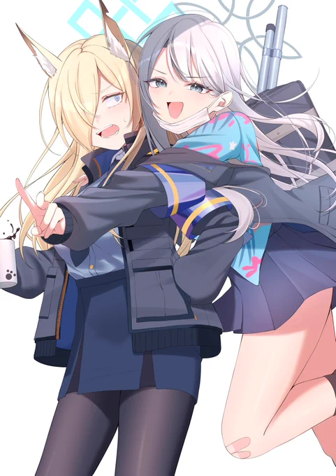カンナとコノカ、わちゃわちゃしろのイラストです#ブルアカ 
