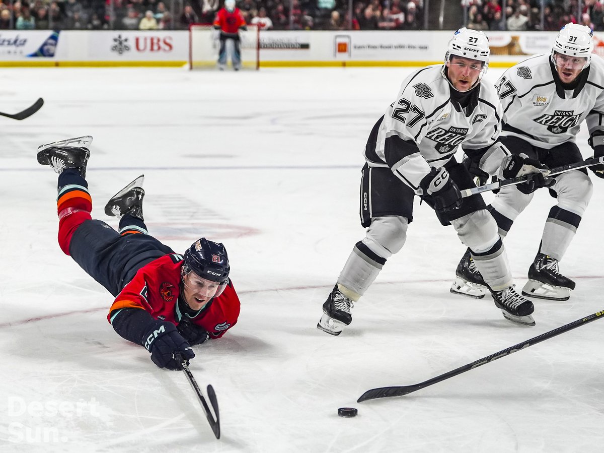 Firebirds coach asks Santa for help as power play plight continues in loss to Ontario desertsun.com/story/sports/h…