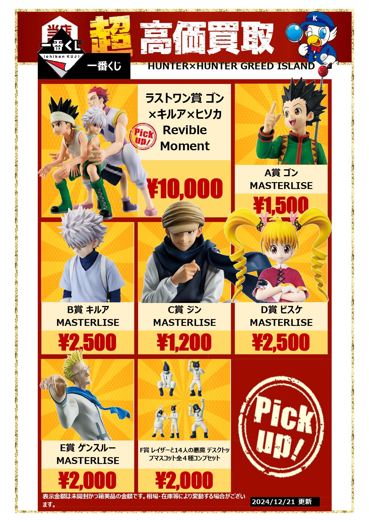 一番くじ 『HUNTER×HUNTER』 D賞 ビスケ ハンター×ハンター
