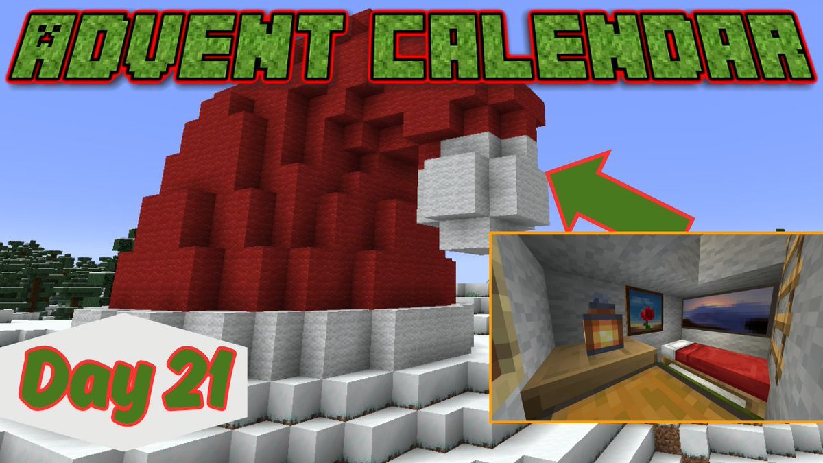 Have you ever wanted to have a bedroom inside a massive Santa hat? If the answer is yes then what a coincidence cause that's exactly what I build today.

Day 21 of my advent calendar is out now: youtu.be/iNDT2MMG5wc