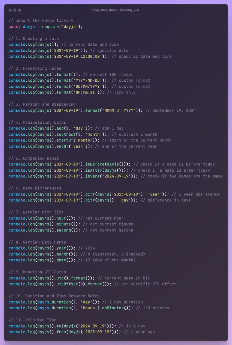 💡 Javascript tips 🔴 DayJS