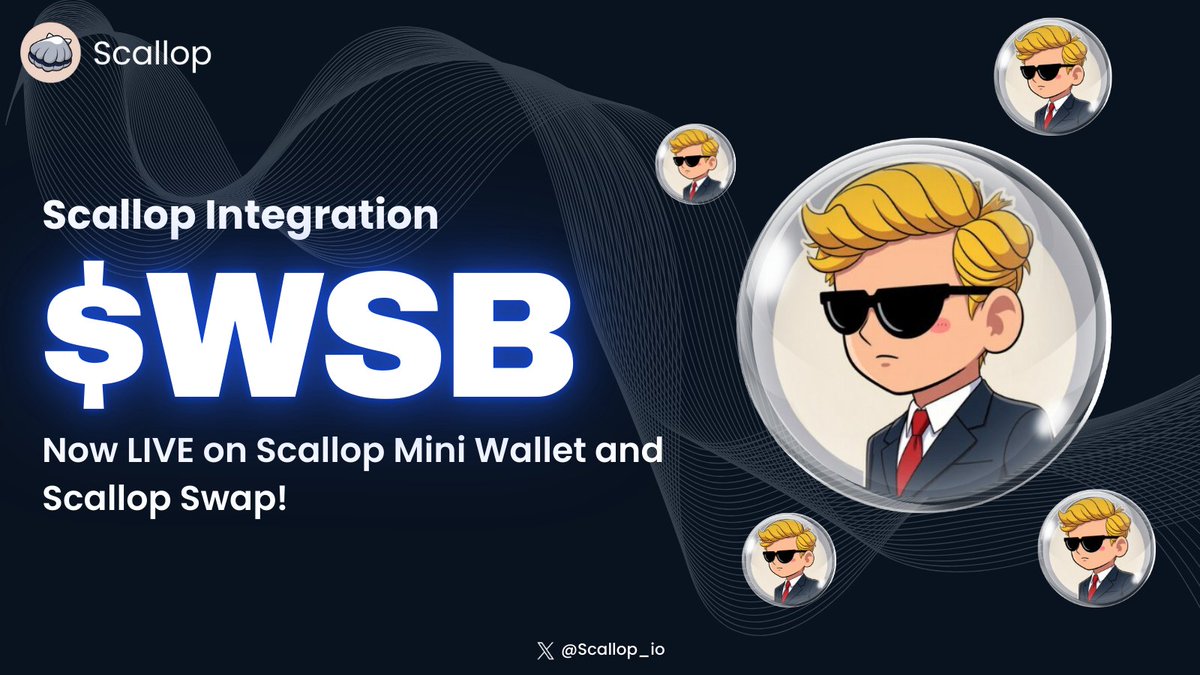 Scallop (@scallop_io) on Twitter photo 🔥SCALLOP INTEGRATION - $WSB TOKEN
$WSB by <a href="/wallstreetbets/">wallstreetbets</a> is now LIVE on Scallop Swap and viewable on Scallop Mini Wallet!
Swap $WSB Here: app.scallop.io/swap 🔥SCALLOP INTEGRATION - $WSB TOKEN
$WSB by <a href="/wallstreetbets/">wallstreetbets</a> is now LIVE on Scallop Swap and viewable on Scallop Mini Wallet!
Swap $WSB Here: app.scallop.io/swap