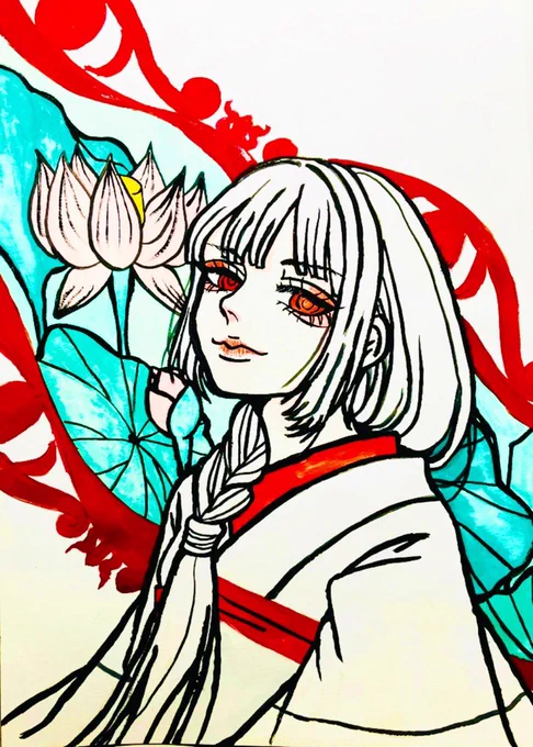 まだまだ描く('・∀・`)('・∀・`) #和風絵 #和風イラスト #イラスト