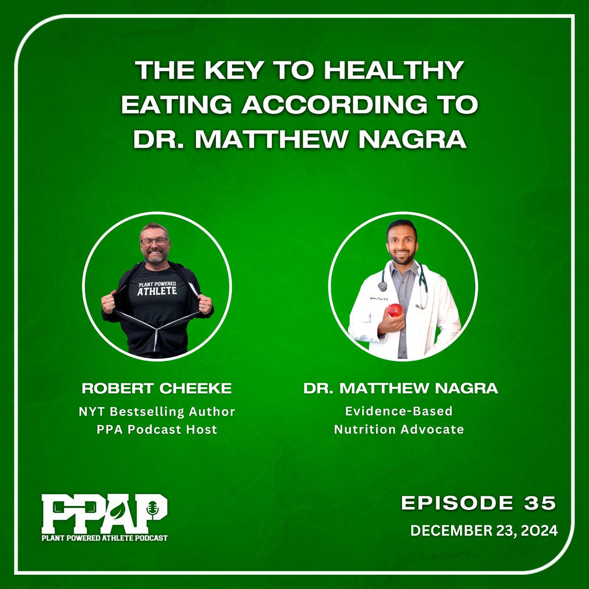 Dr. Matthew Nagra shares the science-backed secrets to healthy eating and debunks popular diet myths in Episode 35. 

🌱 Join us to discover how evidence-based nutrition can transform your health! 💪🍎 

#PlantPoweredAthlete #HealthyLiving #NutritionTips