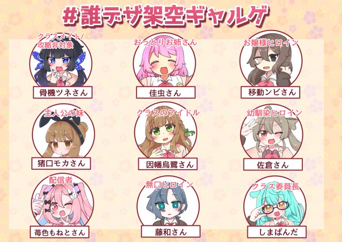 各ヒロインの属性と攻略非対象キャラの正解を追加しました あみだで決めたのに全員の個性(と性癖)出ててすごいわね 