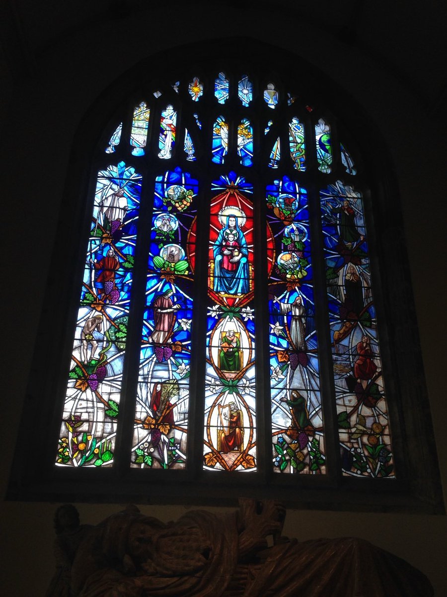 Barb_Drummond's tweet photo. #JesseTree #Abergavenny remains of #Wooden tree partly burnt in #CivilWar #StainedGlass https://t.co/0JFPdF7IV9