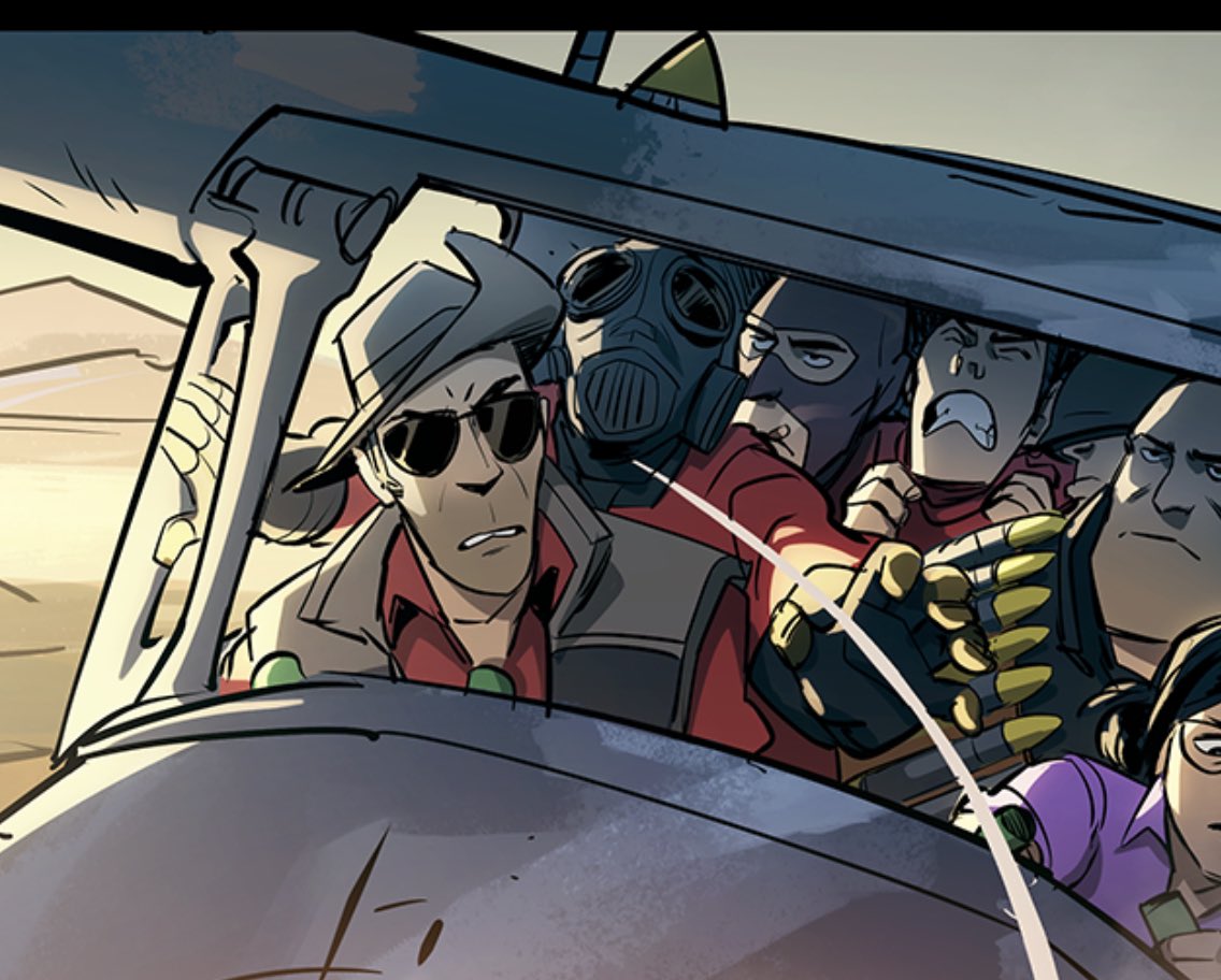 LouminouzL's tweet photo. ok but guys. Sniper canonically knows how to fly planes. Guys. PILOT SNIPER. GUYS https://t.co/7mlyiLMUMO