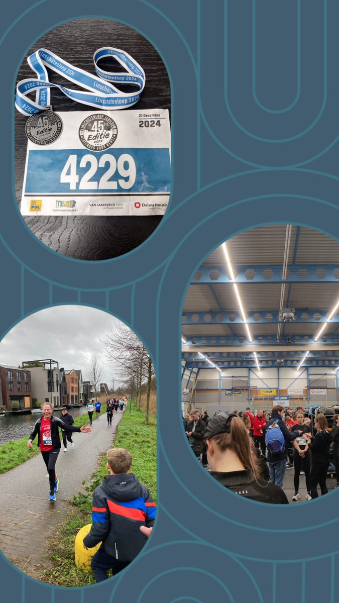Vandaag de Linschotenloop gelopen, laatste medaille van dit jaar .