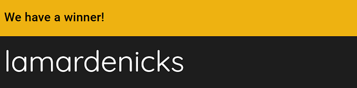 We have our two winners! Well done to... <a href="/BeckyrebelHB/">Beckyrebel</a> and <a href="/L4M4RD3N1CK5/">L4M4RD3N1CK5</a>! #Habbo 🎄🎁