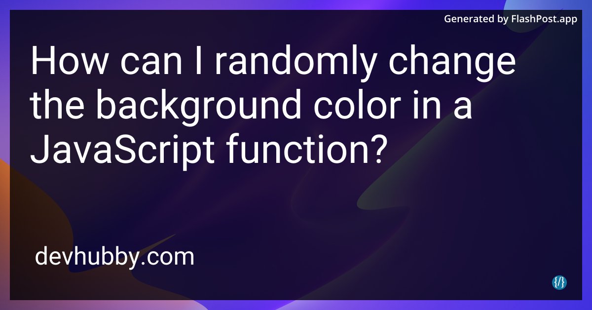 JordanKEurope's tweet image. If your website had a personality, it would definitely love to change its background color randomly with a JavaScript function!
Source: devhubby.com/thread/how-can…
#javascripttips #programmers #codingquestions #codingtutorial #function #background