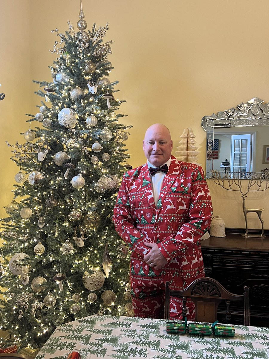 Serving as the Self-appointed Morale Officer isn’t easy but somebody needs to do it. Friday work fit to drive the spirit of the season. Merry Christmas!