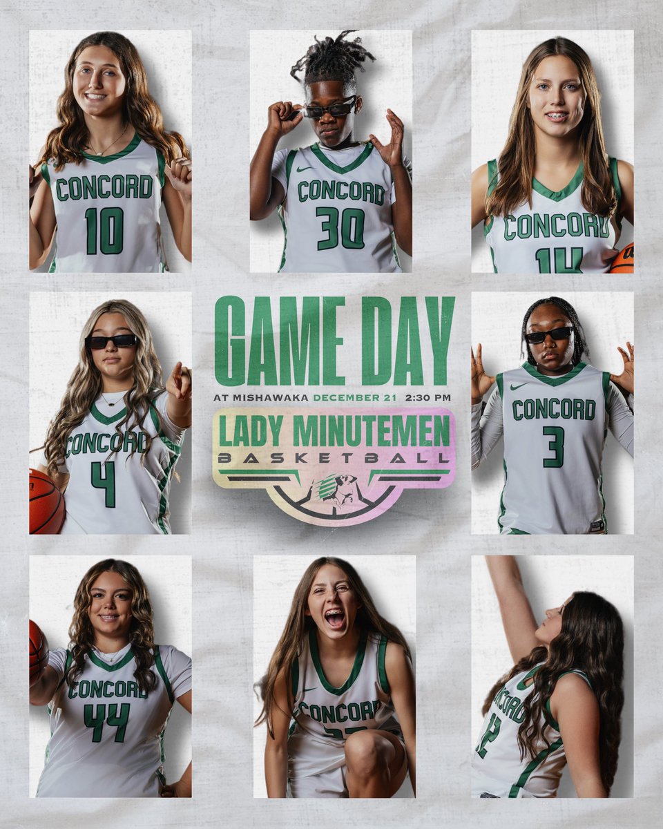 LadyMinutemen's tweet photo. 🏀🏀🏀🏀🏀🏀🏀
⚪️🟢GAMEDAY🟢⚪️

In their 3rd game of the week, the Lady Minutemen hit the road to play Mishawaka in the Cave for a NLC matchup. JV tips at 1:00 PM. Varsity will tip at 2:30 PM following the JV game.

#allinallheart https://t.co/wsktexdtqm