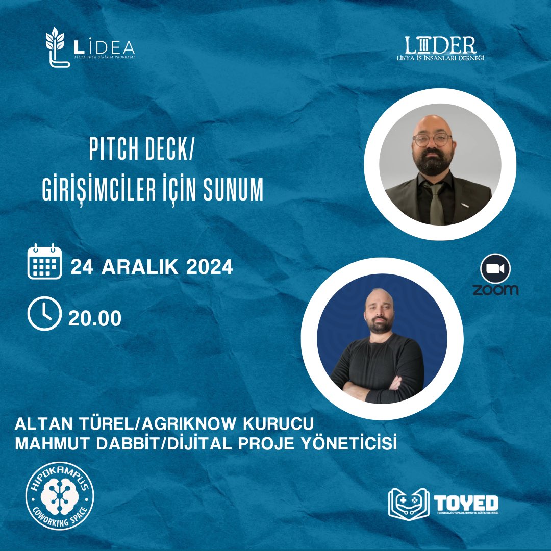 LideaGirisim's tweet photo. AgriKnow sahibi @altanturel ve Dijital Proje Yöneticisi @mahmutdabbit , bu özel eğitimde Pitch Deck kavramını detaylı bir şekilde ele alacak. #lidea #lideagirişim #fethiye #eğitim https://t.co/CPDSsgGHD3