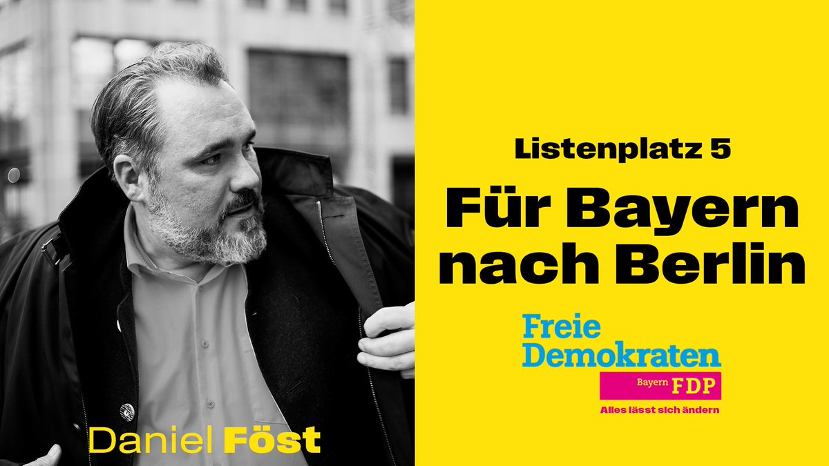 fdpbay's tweet photo. Auf Listenplatz 5️⃣ wurde der bau- und wohnungspolitische Sprecher der @fdpbt und Münchner Bundestagsabgeordnete @dfoest gewählt. #FDPLVV https://t.co/Ht9PMNBlrQ