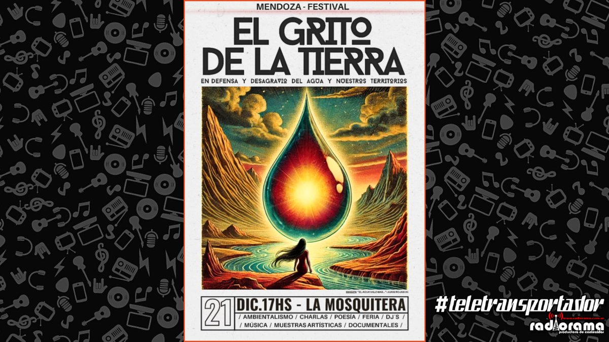 Hoy las 17hs., en la @LaMosquitera,  teletransportamos #ElGritodelaTierra. Música, poesía y artes. Cultura y comunidad para rendir homenaje, desagraviar y defender nuestrxs territorios.🤩📺🖥️📱🎶🌎 multistreaming por radiorama.com.ar, 100pre + concientización y cultura!