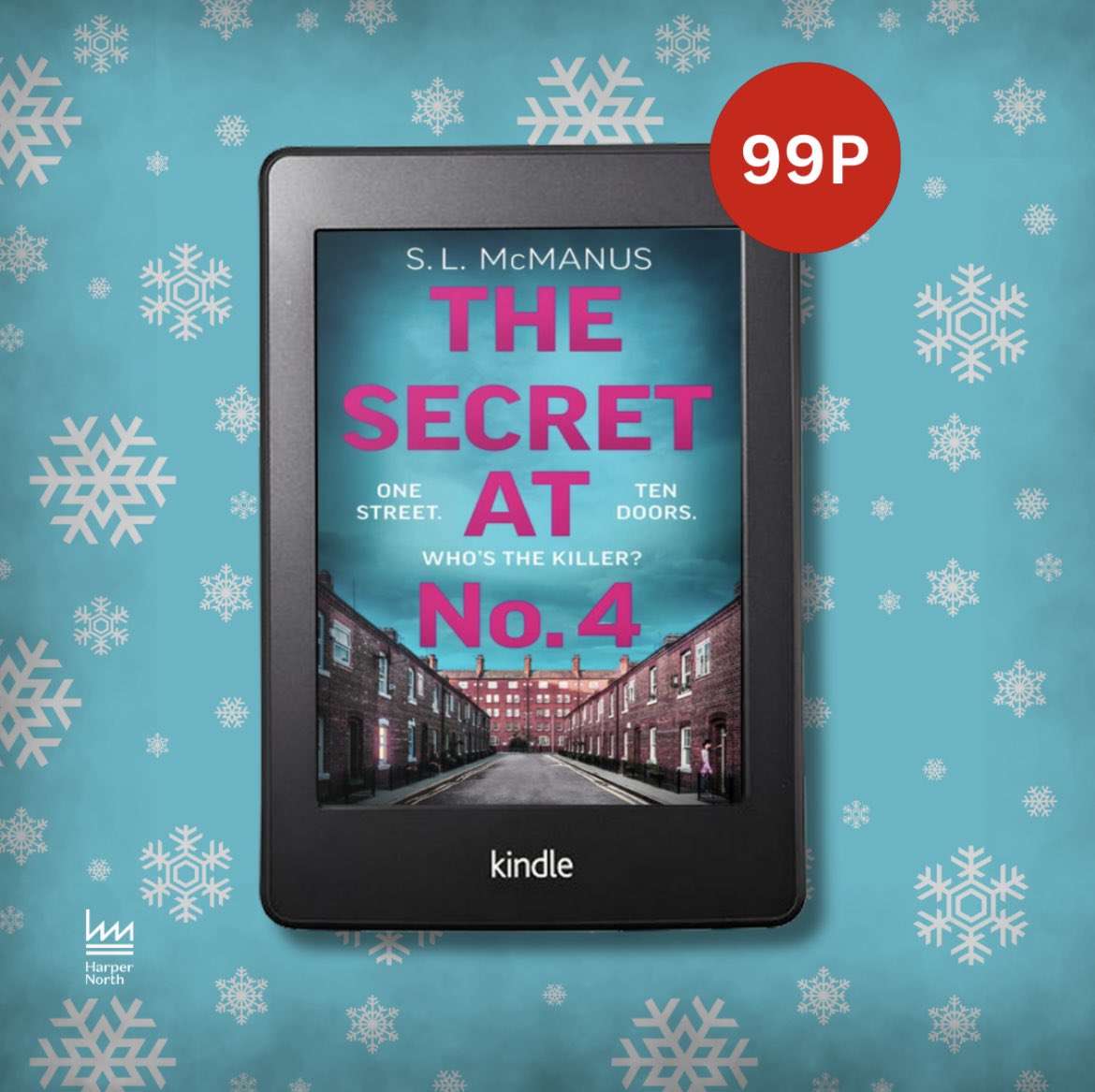 The Secret at No. 4 is just 99 on Kindle! 
A fifteen year disappearance, a street that won’t talk, and a stubborn journalists with her own secrets….
One street, ten doors, who’s the killer?
Fans of locked room, Northern crime- this should be right up your street👀🕵🏻‍♀️