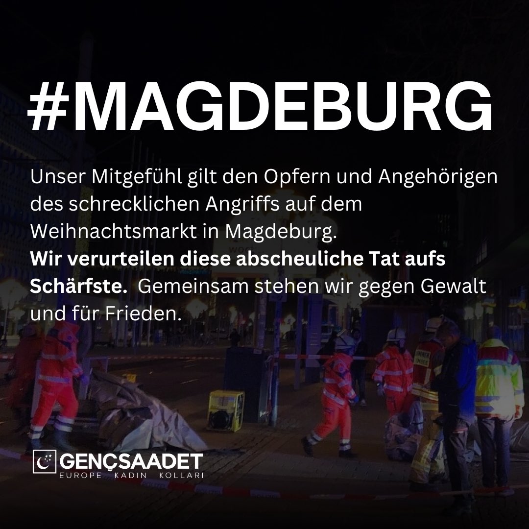 Den Familien der Opfer sprechen wir unser tiefstes Mitgefühl aus.

#Magdeburg