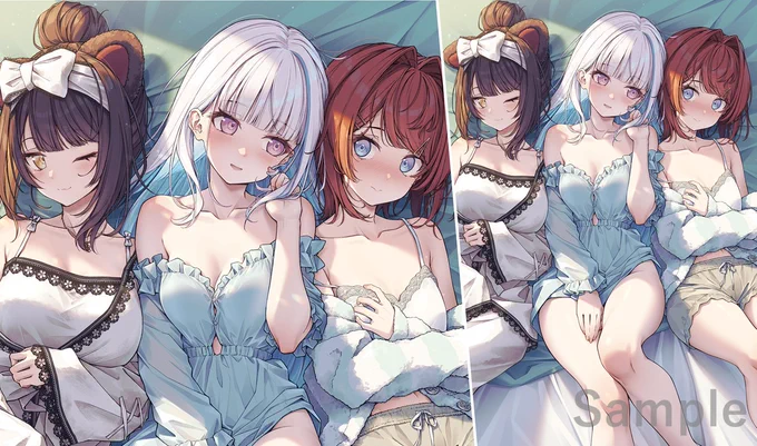 C105/コミケ/Web頒布 新作情報「さんばか」のスリーブとプレイマットになります。イラストはNABLACK様()になります! 