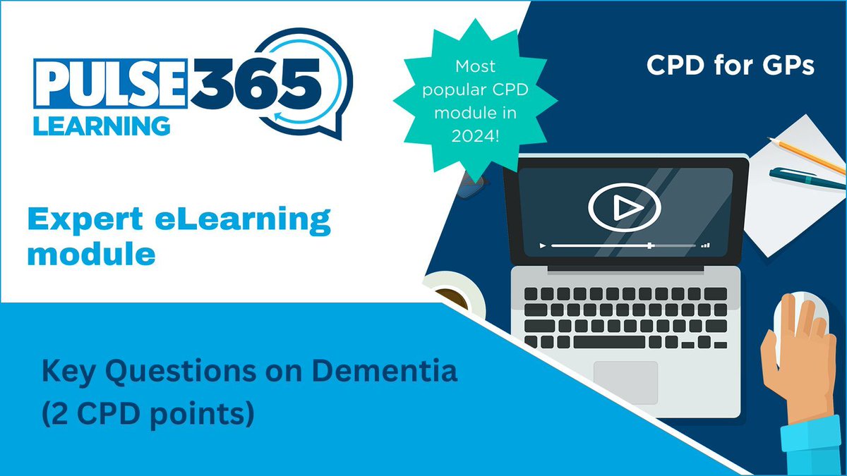 What was our most popular eLearning module for GPs in 2024? 

It was our free module: 'Key Questions on Dementia!' 

GP and dementia expert Dr Peter Bagshaw explains key issues in the management of patients presenting with dementia in primary care. 

Access for free and earn 2