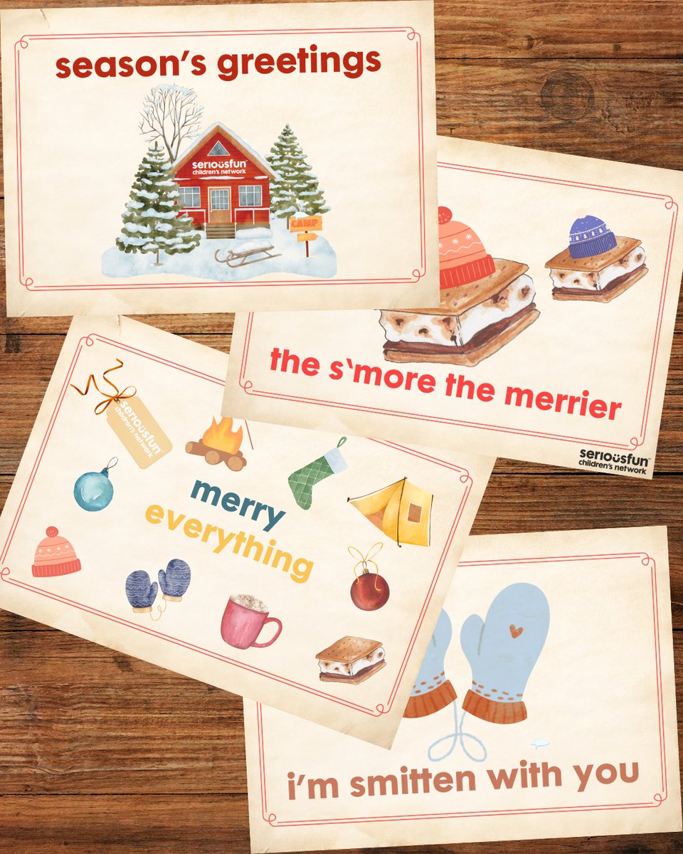 SeriousFun (@seriousfuncamps) on Twitter photo This holiday season, honor someone special with a gift that truly gives back. Donate to SeriousFun and send a festive e-card to show your love: bit.ly/41JRfAF. Choose from 12 unique designs, like one of these! This holiday season, honor someone special with a gift that truly gives back. Donate to SeriousFun and send a festive e-card to show your love: bit.ly/41JRfAF. Choose from 12 unique designs, like one of these!