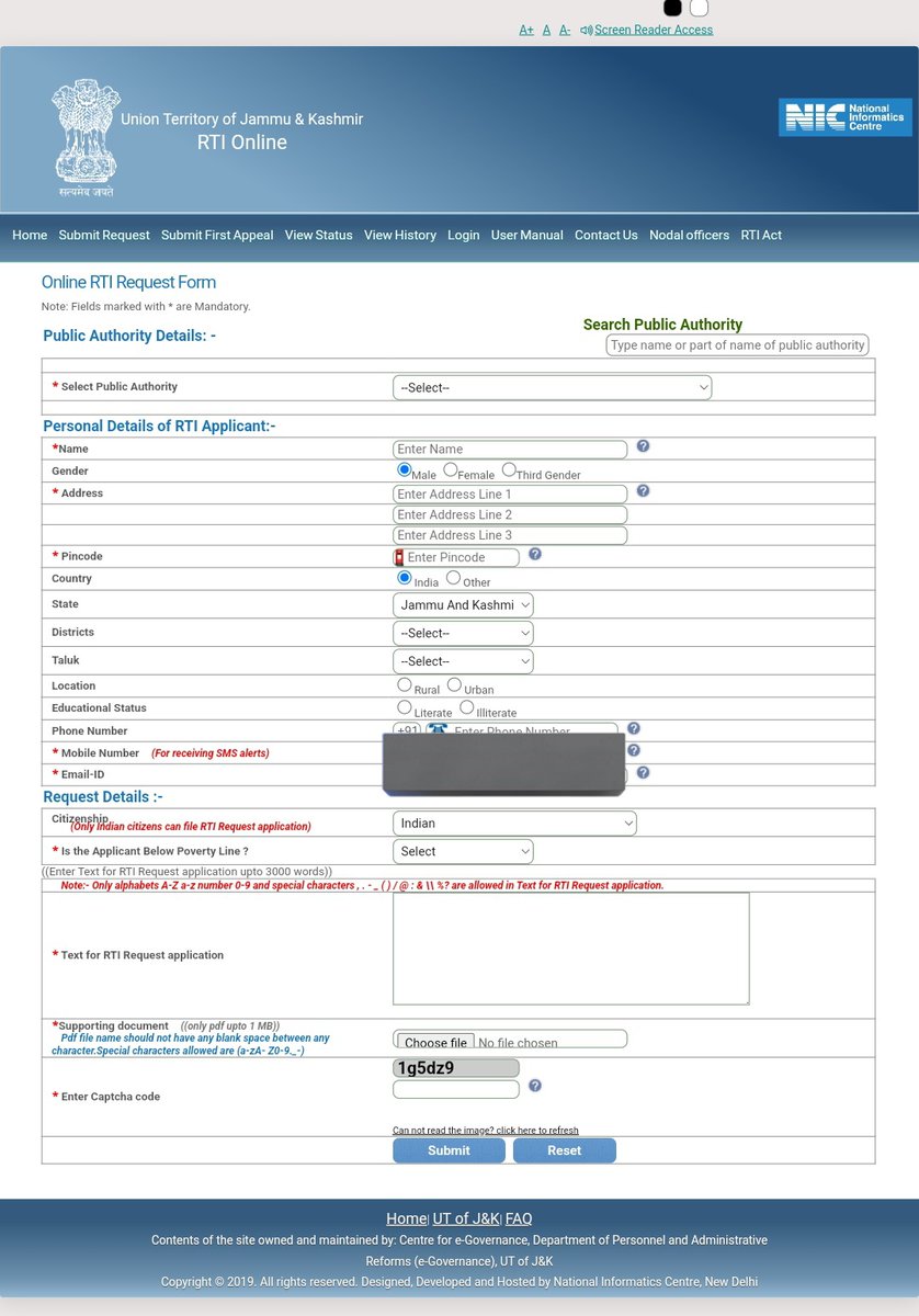 SyedAdil101's tweet image. #ExcitingUpdate #FirstLookattheJKRTIOnlineForm!

Unveiling the initial image of the Jammu and Kashmir Right to Information online form. This marks a significant step towards transparency and accessibility in the region.

Please note: None of the requests will be accepted or…