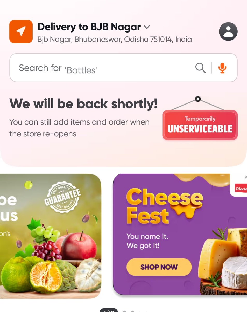 RICKU_REDDEVIL's tweet photo. @SwiggyInstamart @SwiggyCares The Instamart is down in our area for the last 2 days. Any update or the service is stopped in the area? https://t.co/pybtsxDriw