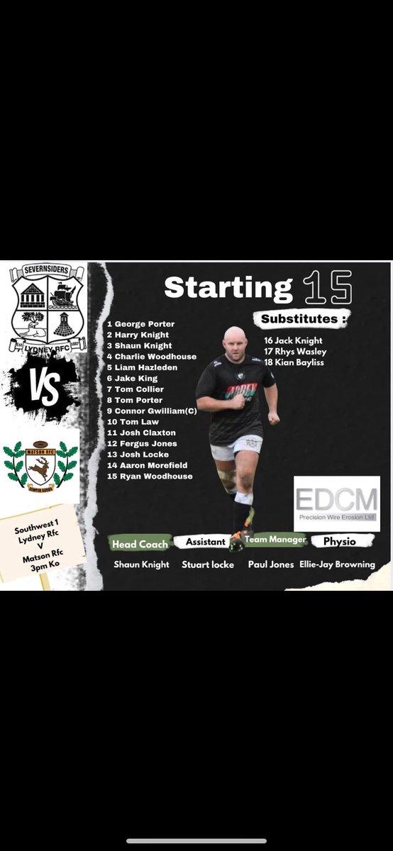 ⚪️⚫️ G A M E D A Y⚫️⚪️

Tomorrow Matson Rfc Travel To Lydney Rfc In The Last Game To Be Played Of 2024!
Lydney are currently 5th in the table .
If you are free tomorrow, come down and get behind the lads.

❗️ COACH IS NOW FULL❗️